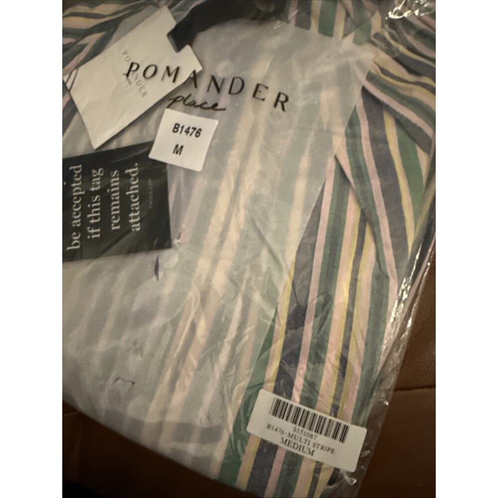 NWT Tuckernuck POMANDER PLACE Heidi in Zephyr Stripe Maxi Shirt Dress M - Picture 3 of 3
